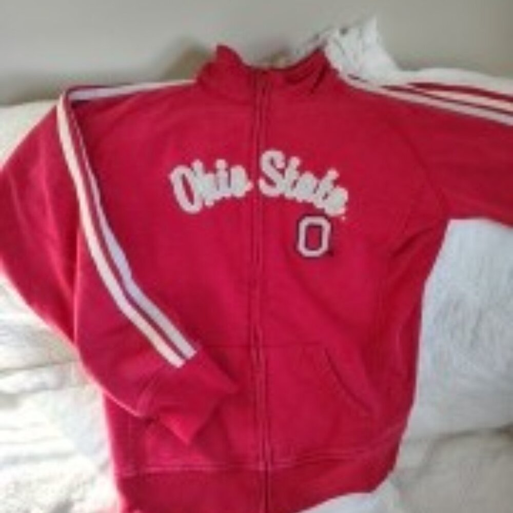 Vintage Ohio State Zip Front Sweatshirt Jacket